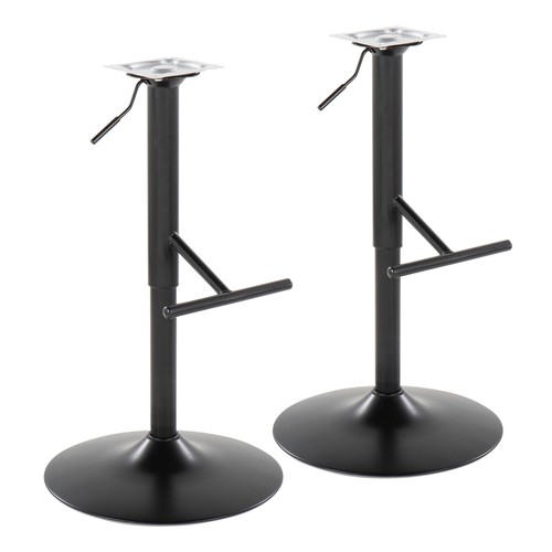 Adjustable Base With Adapter - Straight 't' Footrest - Set Of 2